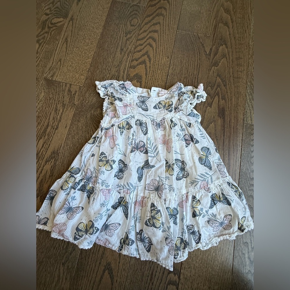 Catherine Malandrino White Butterfly Kids Dress